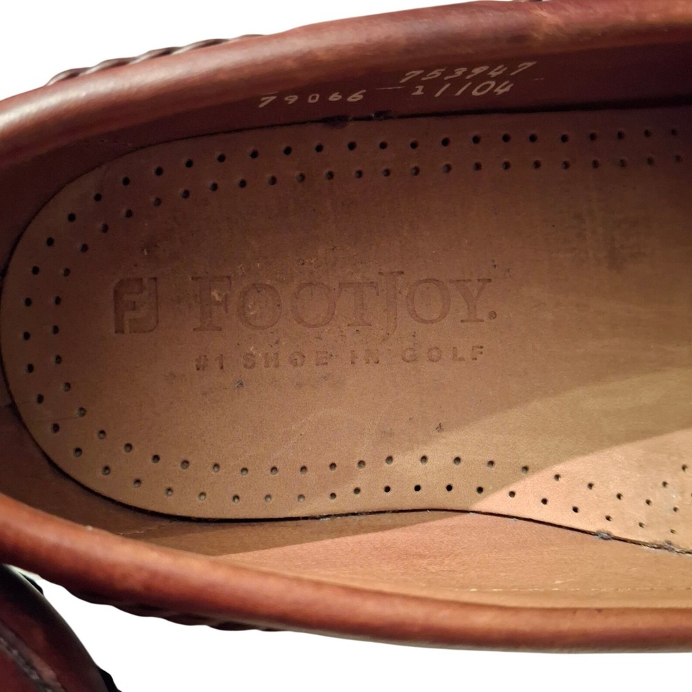 FootJoy Mens 10 E Brown Leather Kiltie Tassel Loafers 79066 Dress Shoe - Picture 6 of 6